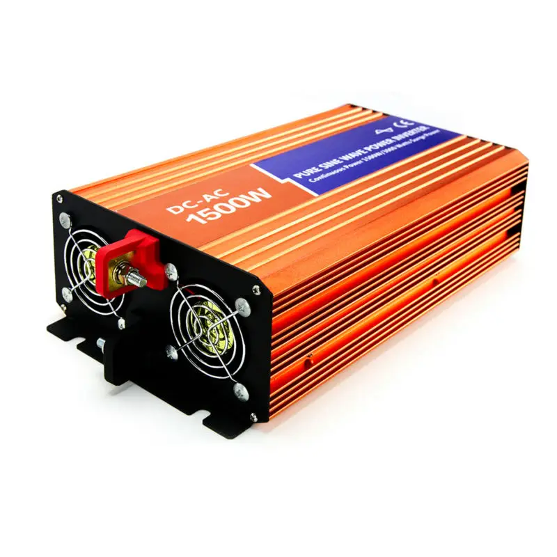 

Off-grid Pure Sine Wave Inverter 1500W 24VDC 110V/120V/220V/230VAC Peak Power 3000W Solar Inverter Converter or Wind Inverter
