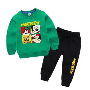 

Roupas Infantis Cartoon Baby For Minnie Mouse T-shirt +trousers Sets Cartoon Sport Suits Girl Pure Cotton Spring And Autumn 2-8y