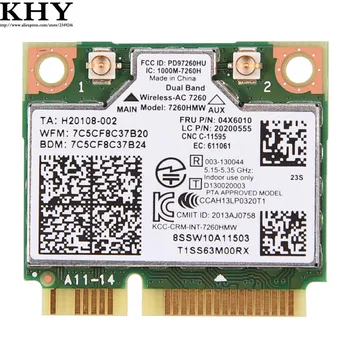 

Original 7260AC 7260HMW Dual Band WiFi Bluetooth 4.0 Wlan Card For Thinkpad S440 S540 X140E E440 E540 FRU 04X6010