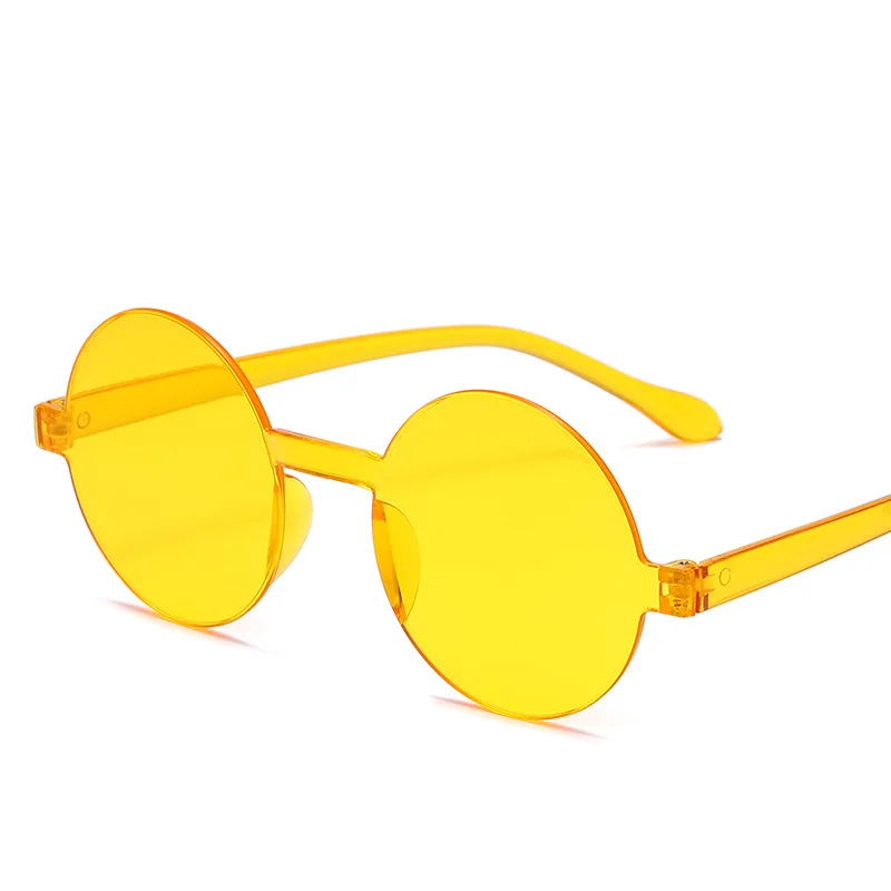 Круглый Для женщин зеркало в стиле панк Солнцезащитные очки для женщин, черный/красный/оранжевая круглая панк Солнцезащитные очки UV400 Женская обувь в стиле «хип-хоп» солнцезащитные очки в коробке NX - Цвет линз: orange