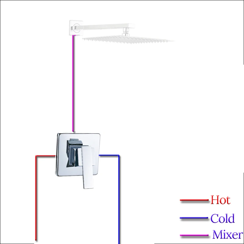 Solid Brass Shower Mixer Control Valve And Switch Valve