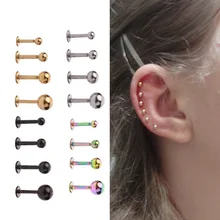 Простые винтажные медицинские антиаллергенные титановые стальные серьги-гвоздики 316L для мужчин и женщин, Панк ювелирные изделия, подарок 2,5 мм 3 мм 4 мм 5 мм