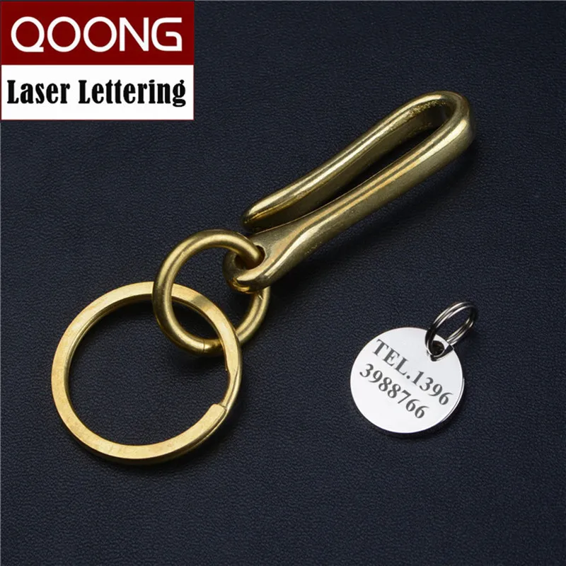 QOONG Pure Handmade Brass Strong and Durable Fashion Man's