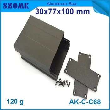 

10pcs/lot powder coating aluminum instrument enclosure distribution box for industry extruded alunimium case 30*77*100mm