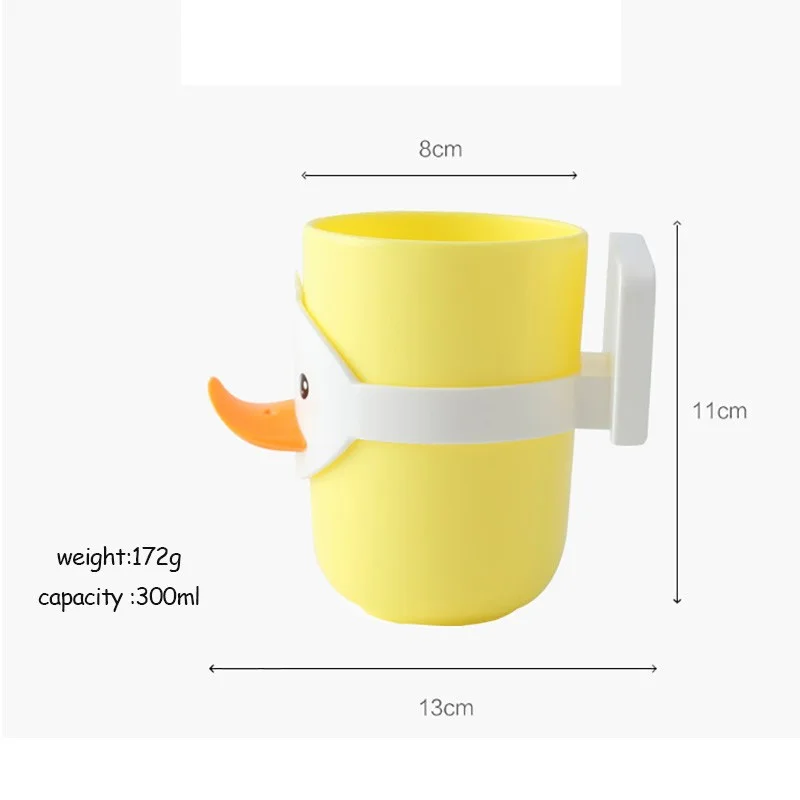 Милый в форме утки картонная зубная щетка держатель для ванной и кухни семейная зубная щетка на присосках держатель настенная подставка крюк органайзер для чашек