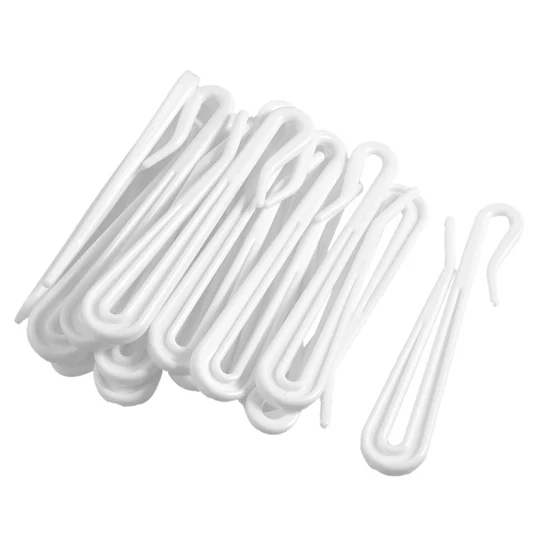 

Hot Plastic Window Curtain Hooks 16 Pcs White