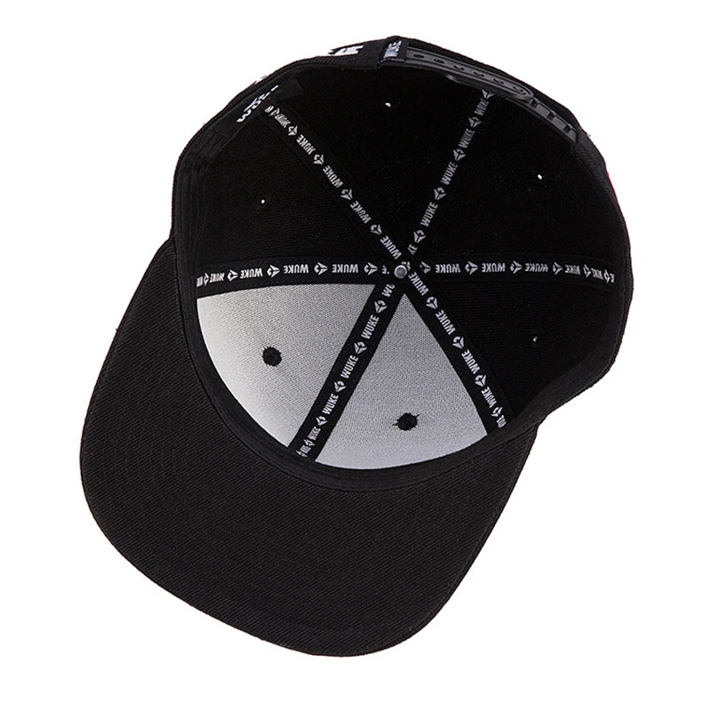 WUKE хип хоп Snapback шапки черный хип хоп шапка высокого качества
