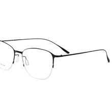 Настоящий титановый, ультралегкий винтажный квадратный полуоправные очки женские с диоптрией близорукость очки мужские оправы и очки