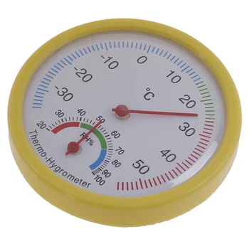 

Mini Indoor Temperature Measure Tool Indoor Outdoor Bell-shaped Scale Thermometer Hygrometer for Home Office Wall Mount
