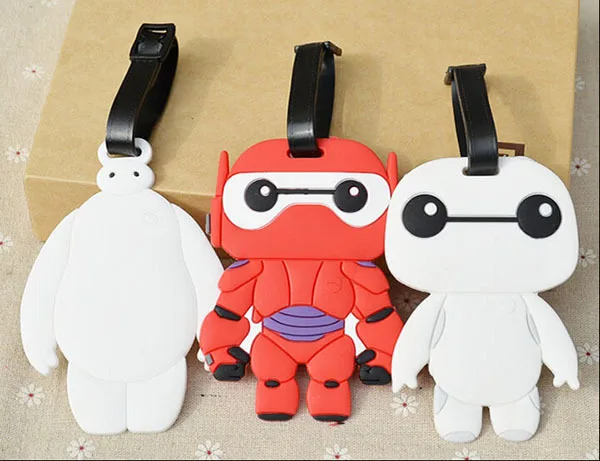 

COOL 1PCS Baymax Anime Luggage Tag Travel Accessories Suitcase ID Address Portable Tags Holder Baggage Labels New