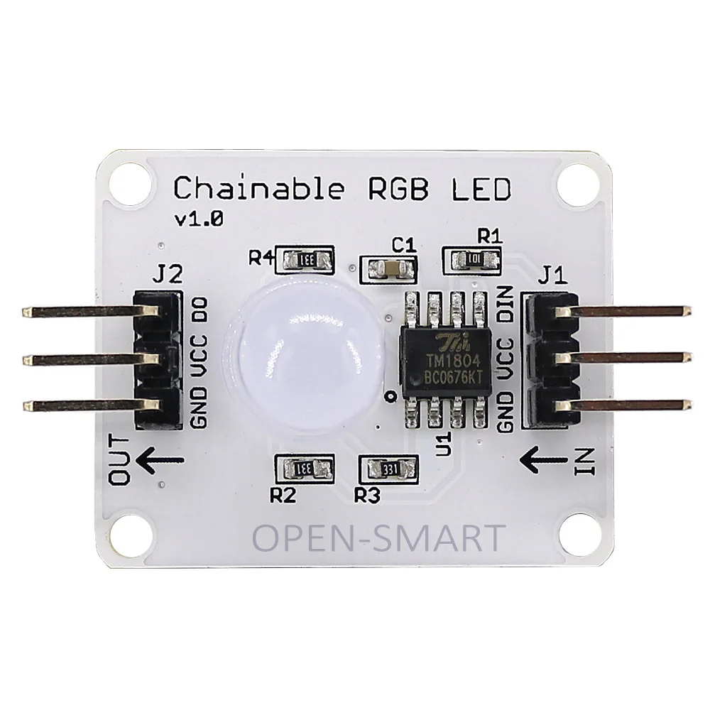 

RGB 3 Color Full Color LED Module For Arduino Chainable Highlighted Mist LED Module