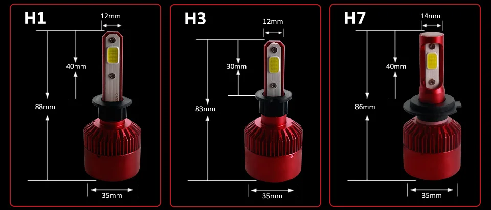 AmmToo H1 H7 светодиодный автомобилей головной светильник H4 светодиодный лампы HB3 HB4 туман светильник 72W фары для 8000Lm H11 9005 9006 Авто лампы 6500 к светильник «Все-в-одном» автомобильной лампы