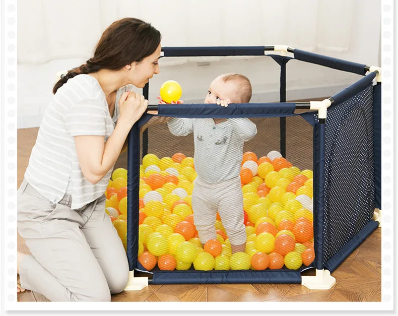  Baby Playpen Portable Plastic Fencing For Children Folding Safety Fence Barriers For Ball Pool For 
