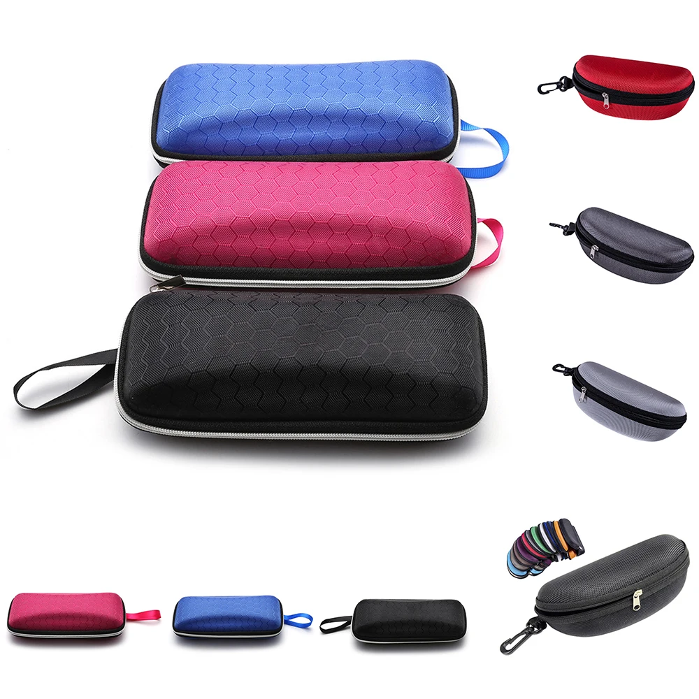 

Glasses Case Zipper Honeycomb Sunglasses Glasses Case Clam Shell Hard Case Protector Luxury Glasses case Protective Box Holder