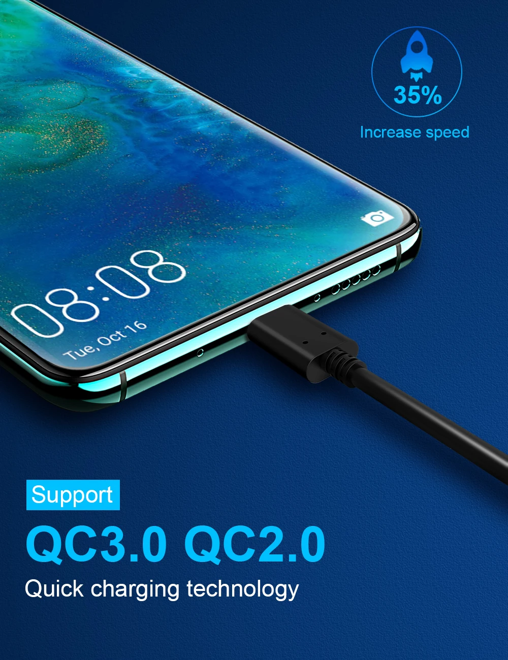 Кабель USB C сверхдлинный 10 футов 3 м телефон 1 типа 0 кабель для передачи данных и