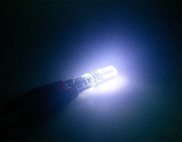 100 шт Холодный Белый T10 3014 24SMD кремнеземный светодиодный светильник для салона автомобиля сменный светильник s светильник багажника DC 12V