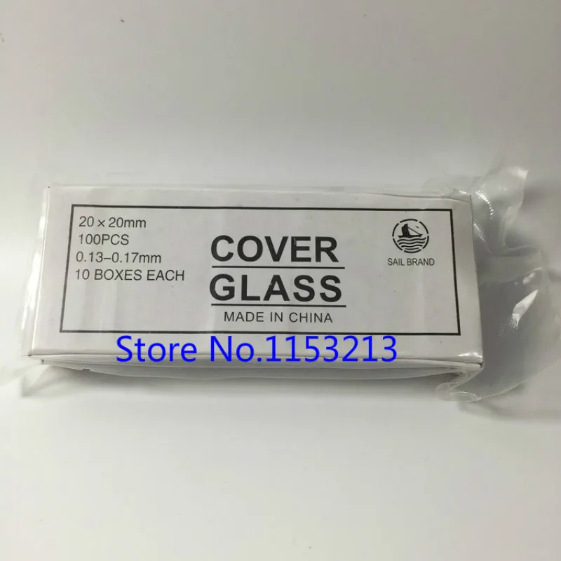 10 boxes, total 1000pcs Disposable Microscope Coverslip 20*20mm