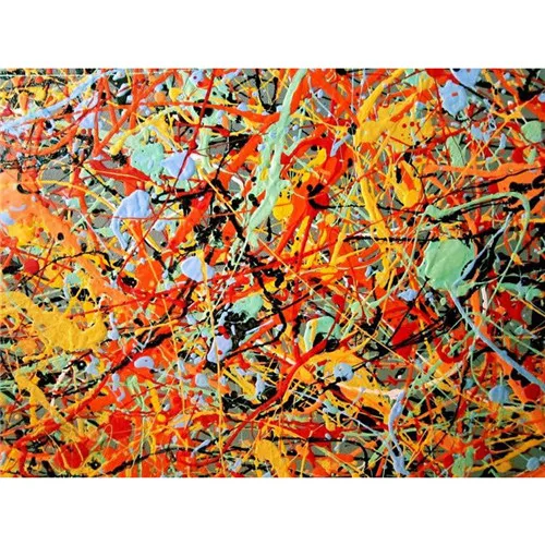 Jackson Pollock Nummer 8 Öl Farbe Re Aufdruck Gerahmt Leinen Wandkunst Wohndeko 