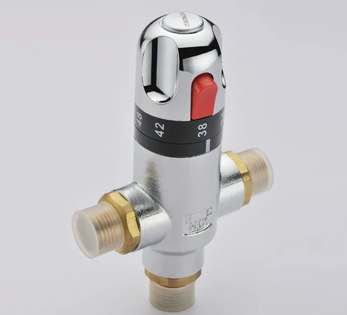 Термостатический смесительный клапан из латуни, Водонагреватель Трубы термостат клапан, контроль температуры смешивания воды AF000
