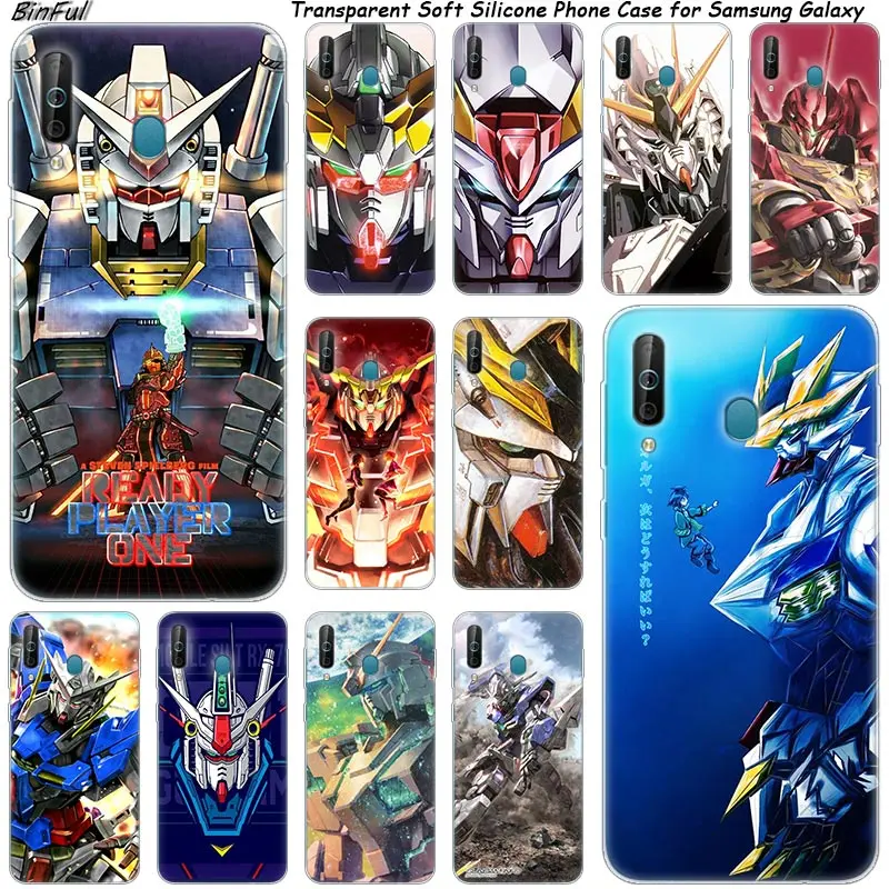 

Hot Gundam Anime Silicone Phone Case For Samsung Galaxy A80 A70 A60 A50 A40 A40S A30 A20E A2CORE M40 Note 10 Plus 9 8 5 Fashion