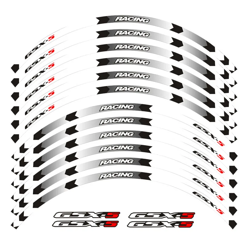 Высококачественная Светоотражающая наклейка для мотоцикла, обода, полосы, наклейки, 17 дюймов, клейкая отражающая лента для Suzuki GSX-S 1000 1000F