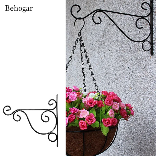 Behogar Metal Plant Hanger Bracket Wall Hanging Plants Hook For Behogar Metal Plant Hanger Bracket Wall Hanging Plants Hook For Garden Planters Birdcage Lantern Flower Pot