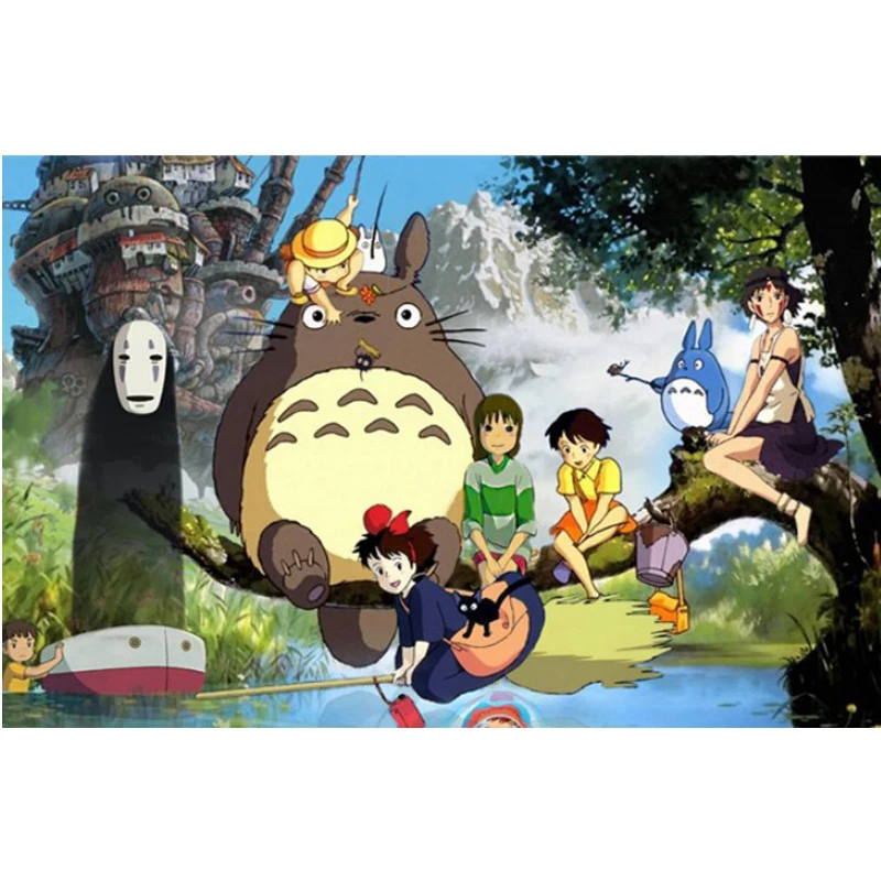 

5D Diamond painting studio ghibli Cartoon Cross Stitch Breath Of The Wild Wall Picture Painting landscape Home Wall Decor FZ508