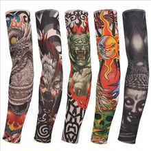 Рукав татуировки(50 шт) Наружная Защита от УФ излучения эластичная фальшивая, временная для мужчин и женщин на руку чулки тату