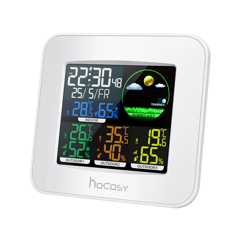 

LCD Wireless Weather Station Alarm Clock Digital Thermometer Hygrometer Barometer Forecast Daily Wall Alarm