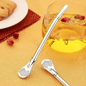 

Food Grade Stainless Steel 304 Yerba Mate Tea Bombilla Straws, Light Weight Tea Drinking Straws LX7094