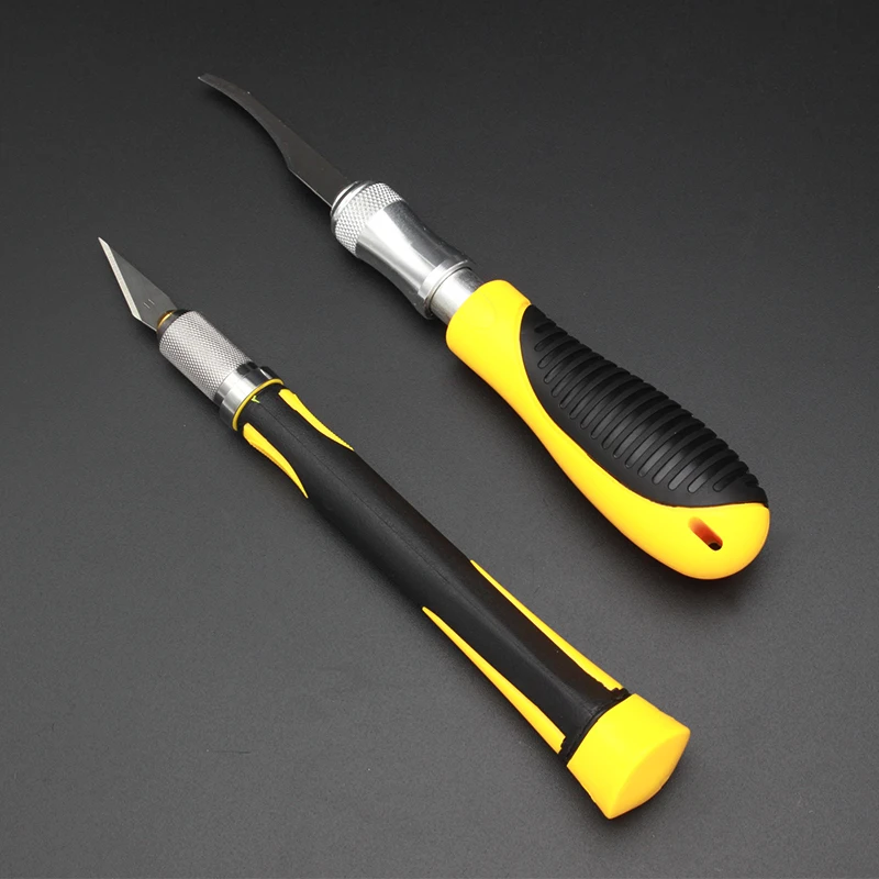 1 set Metal Handle Scalpel Blade Wood Paper Cutter Craft Pen Knives Engraving (7)