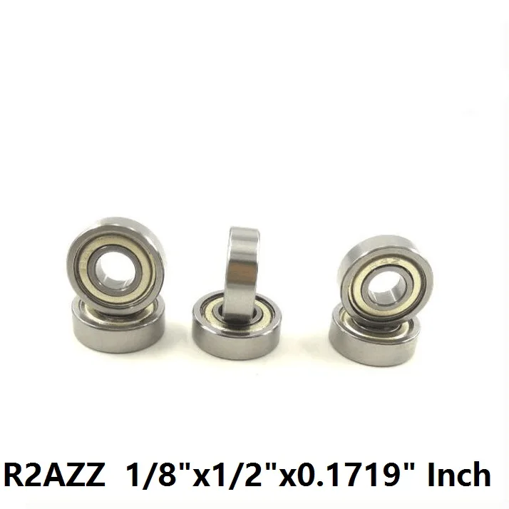 Подшипник 100 шт./лот R2AZZ R2A ZZ 2Z 1/8 дюйма x1/2 x 0 1719 металлический герметичный радиальный шарикоподшипник 3 175x12 7x4 366