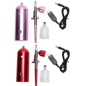 

Handheld Mini Oxygen Air Compressor Set Skin Moisturizing Spray Painting Tattoo Kit b