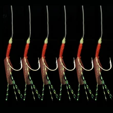 Mackeral перья Hokkai рыболовные приманки для моря Крючки-креветки мишура проволока приманка светящаяся креветка светящаяся веревка крючок#926