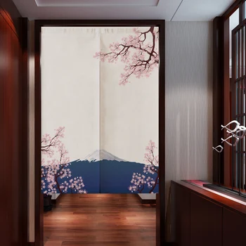 

Japanese Landscape Bedroom kitchen Curtains Home Decor Linen Door Curtain Noren Customizable curtain