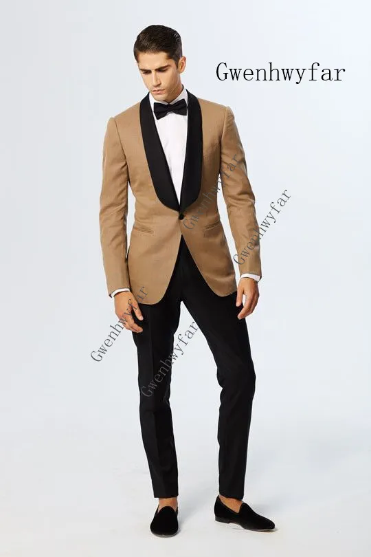 TPSAADE-Design-Brown-Shawl-Lapel-Slim-Men-s-Suit-2-Piece-Mens-Suits-Blazer-Custom-Elegant