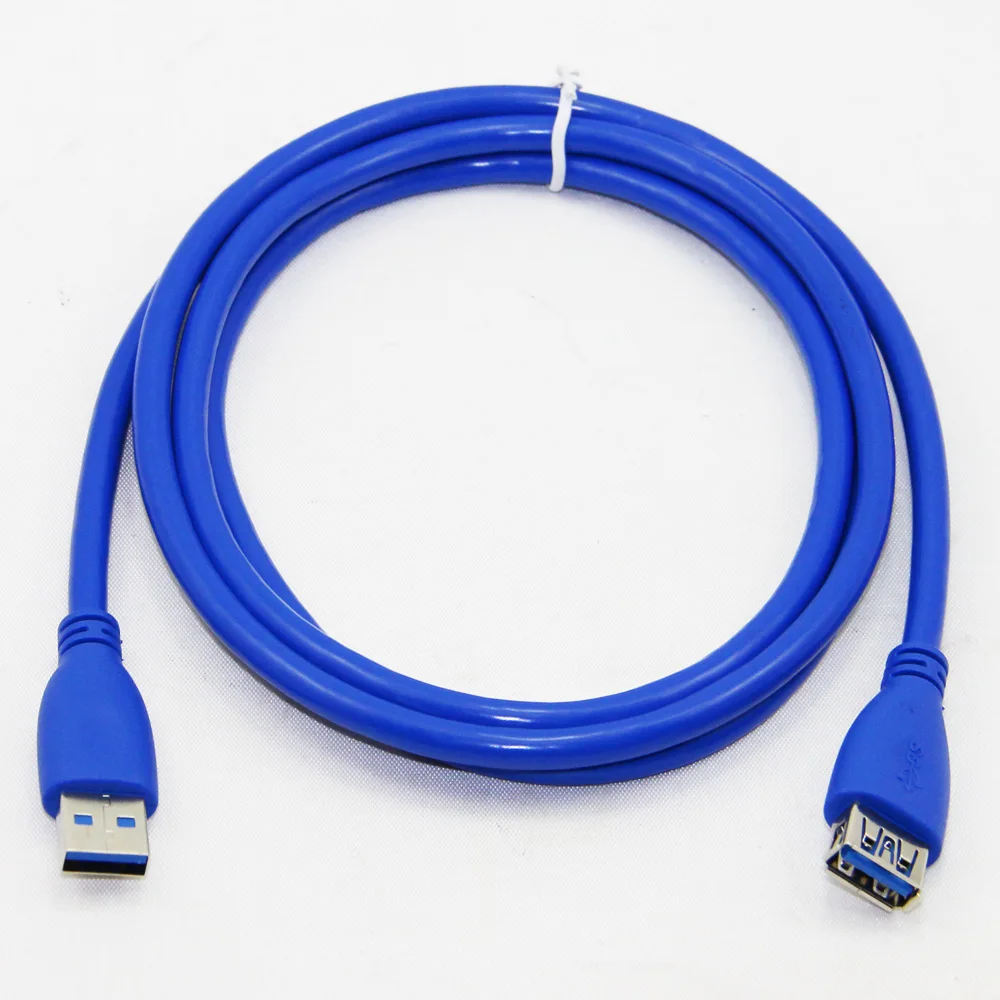 

1.5M 5FT USB 3.0 Extension Cable Male to Female M/F 9+1 Core Dual Shielding(Foil+Braided) Super Speed Blue