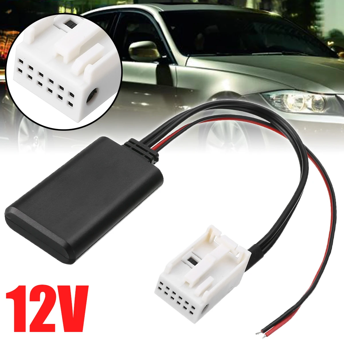 20cm 12Pin 12V Audio Adapter Dedicated Replacement Car Module AUX IN