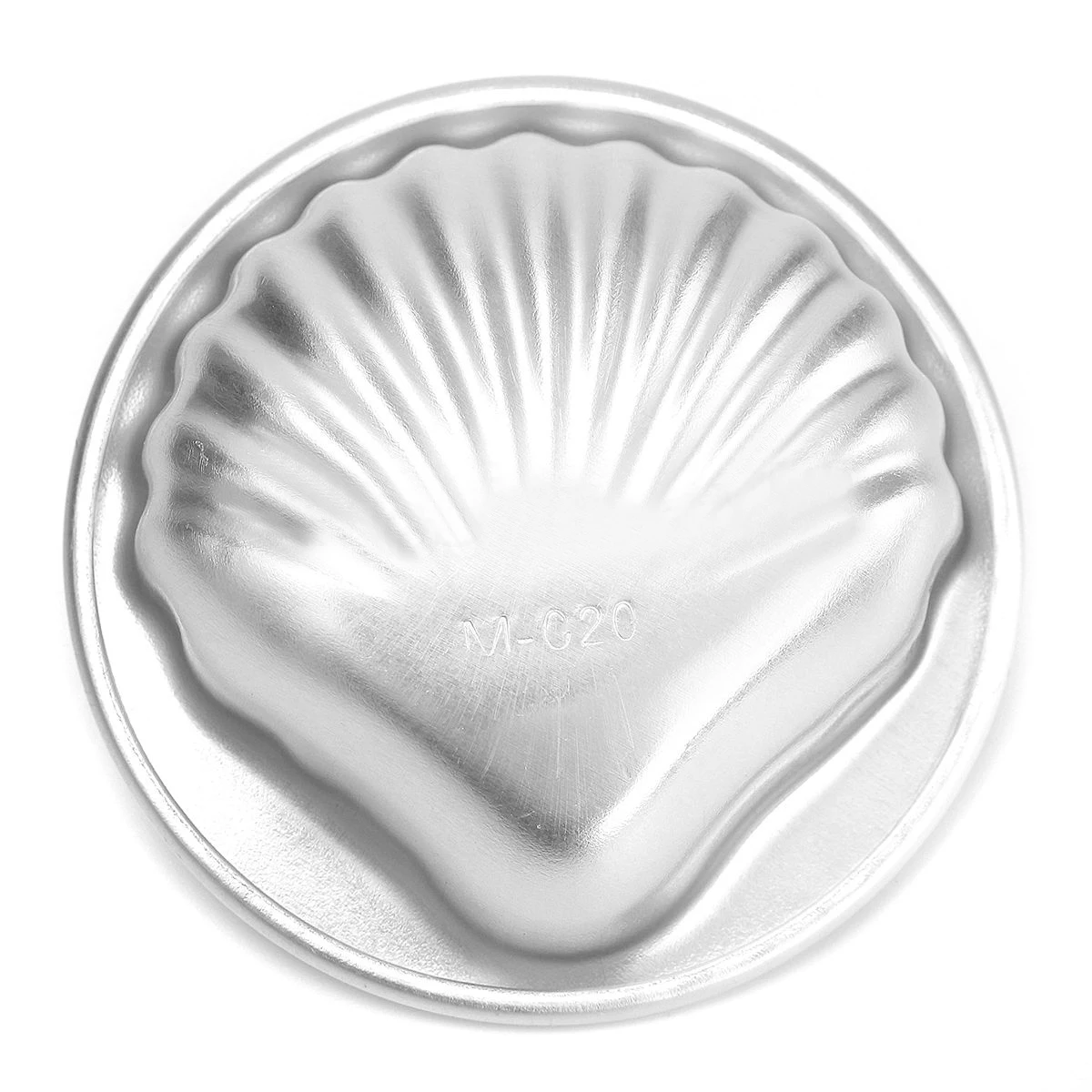 JX-LCLYL 2pcs New Aluminium Alloy Shell Shape Bath Bomb Mold Cake  Jelly DIY Metal Molds