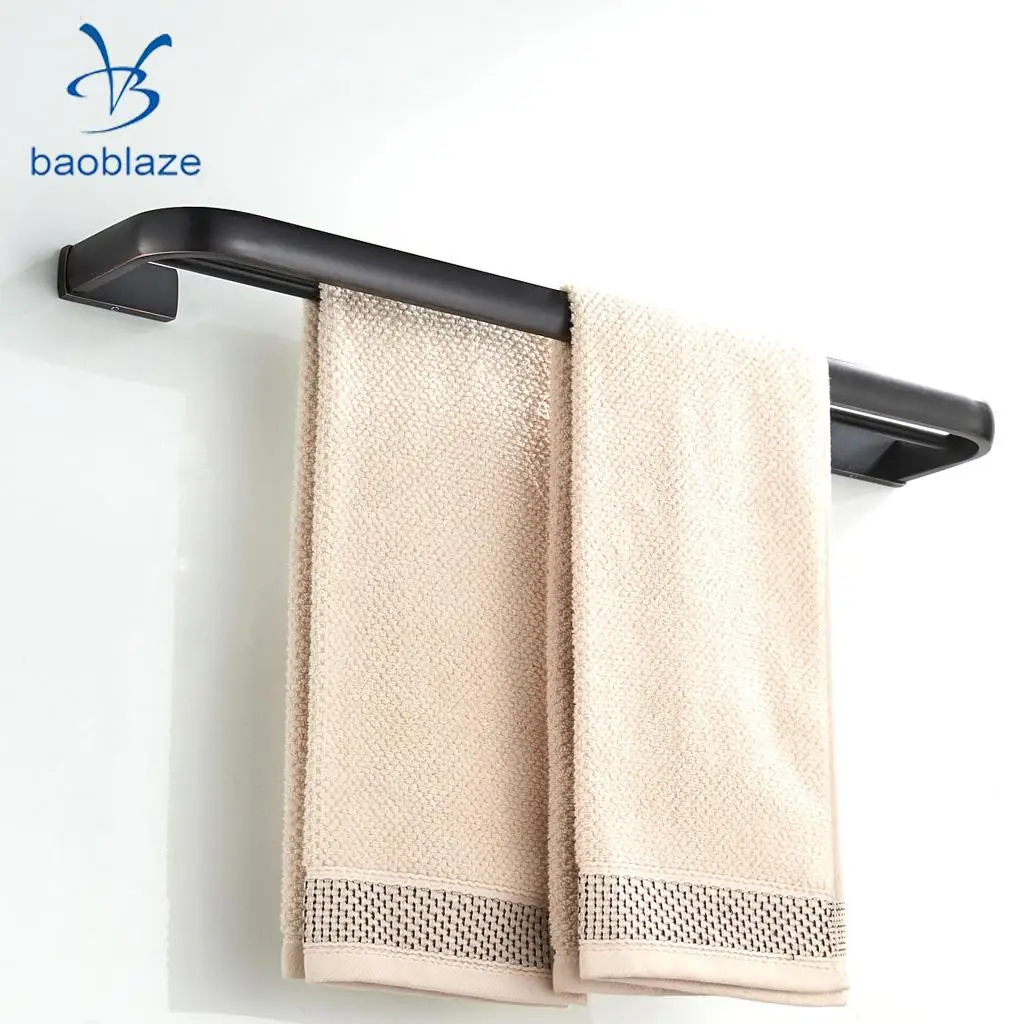 Wall Mounted Double Bar Towel Rack Holder Hanger Bathroom Wall Towel Bar Shelf, Space Saving