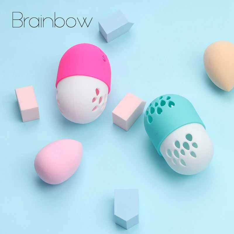 Brainbow 1 шт., силиконовый держатель для губки, держатель для пудры, пуховка для сушки, держатель для яичная подставка, косметический коврик для макияжа, губка для демонстрации, косметический пуховый чехол