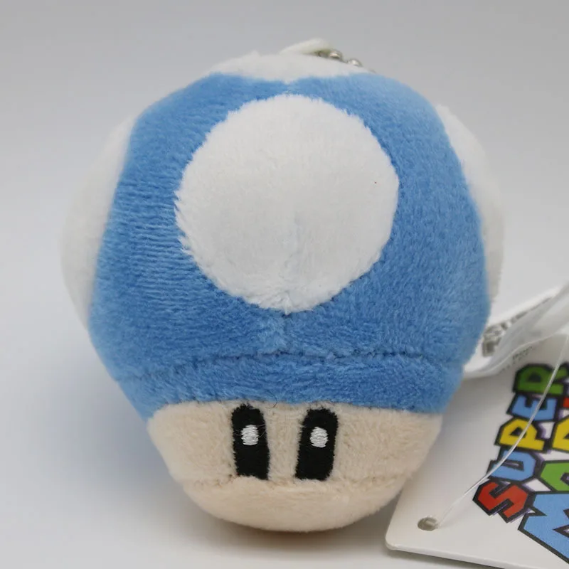 Super Mario Mushroom Plush Toys Small Game Toad Mushroom Key Bag Pendants Dolls 6cm 10pcslot  (8)