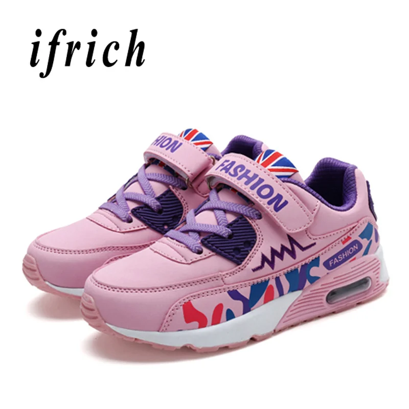 

Girls Running Shoes Kids Pink Purple Children Sneakers Girls Hard-Wearing Sport Children Shoes Girls Air Cushion Jogging Shoes