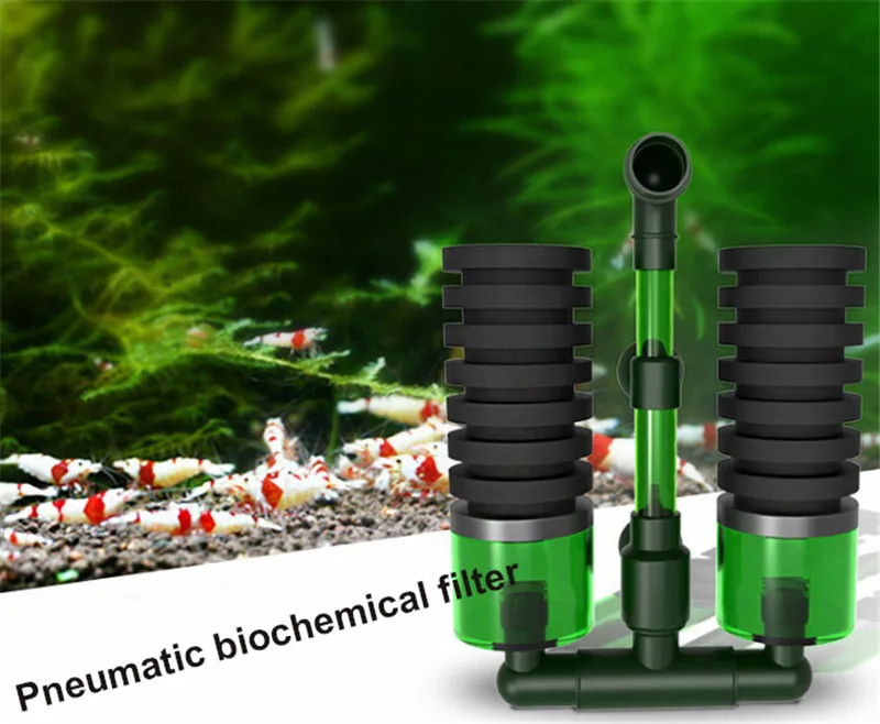 Пневматический биохимический фильтр всасывание для туалета Керамика аквариум фильтр QS-100 QS-200 QS-100A QS-200A