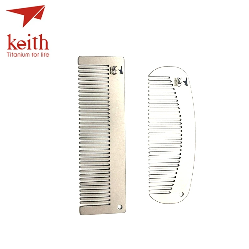 Pente de Viagem Durável para Mulheres dos Homens ao ar Keith Titanium Cabelo Pente Anti-estático Livre Luz Ultra