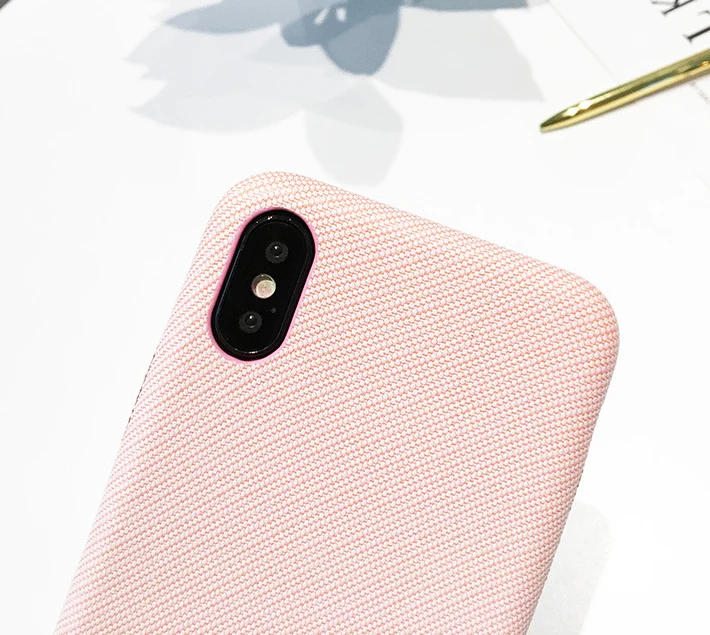 Fabric twill Soft TPU case For iphone 7 8 78 plus Case Silicone Phone Cases For iphone 6 6S Plus X (13)