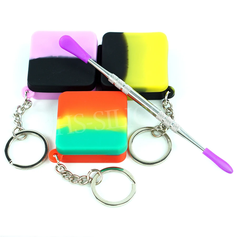 

3pcs11ml Nonstick silicone containers for wax food grade silicone bho jar oil container for Electronic cigarette Cream