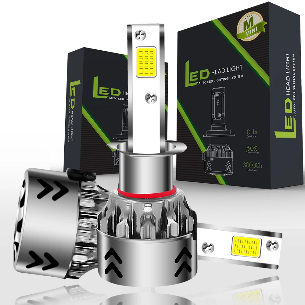 

2pcs Car mini6 LED Headlight Kit H1 H7 H4 H11 9005 9006 100W 6000K Bright LED Bulbs Lamp ampoules de phare car-styling