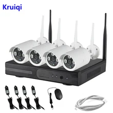 HD 960 P Беспроводной сети/IP Security Камера Системы 4 шт. Беспроводной WI-FI NVR Наборы 1.3MP Беспроводной Indoor/ наружная цилиндрическая IP Камера