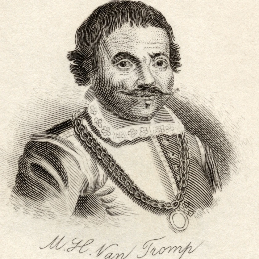 Maarten Harpertszoon Tromp 1598 - 1653 Officer And Admiral In The Dutch Navy From The Book Crabb's Historical Dictiona 2